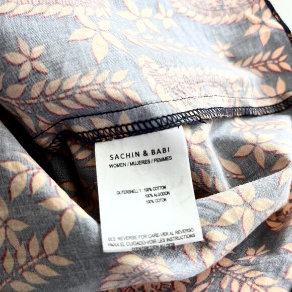 Sachin & Babi Celestine Paisley Print 3/4 Sleeve Tunic Shift Mini Dress Size XS - Picture 14 of 14